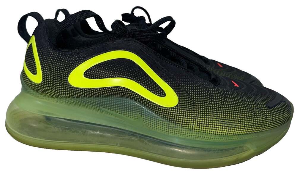Nike Air Max 720 GS Youth 7Y Black Volt Hyper Crimson Sneakers AQ3196-005